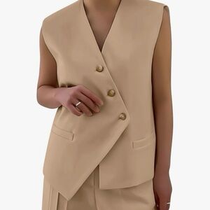 Sleeveless Tan Vest